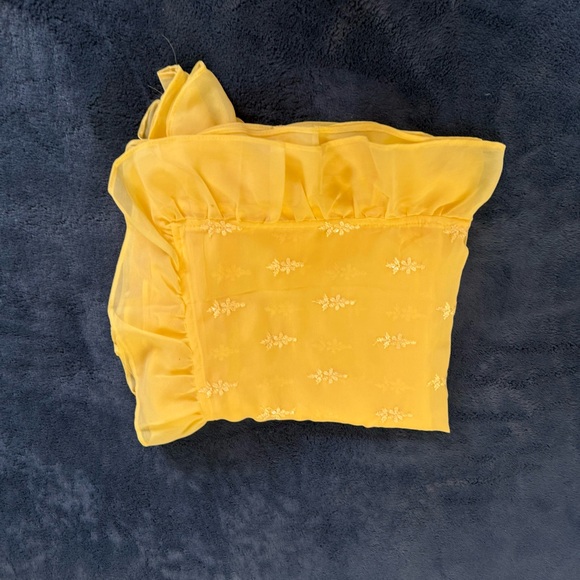 Women’s Lehenga. Haldi outfit Size L 3 piece suit chaniya choli - Picture 11 of 16